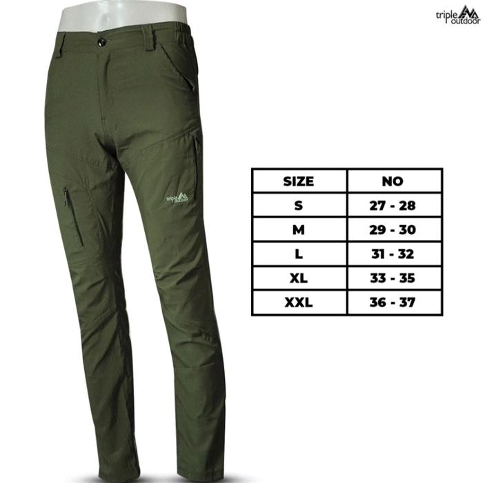 Gambar Celana Panjang Quickdray Enma Series - Triple Outdoor - Army, XXL dari Twins Adventure Sport undefined Tokopedia