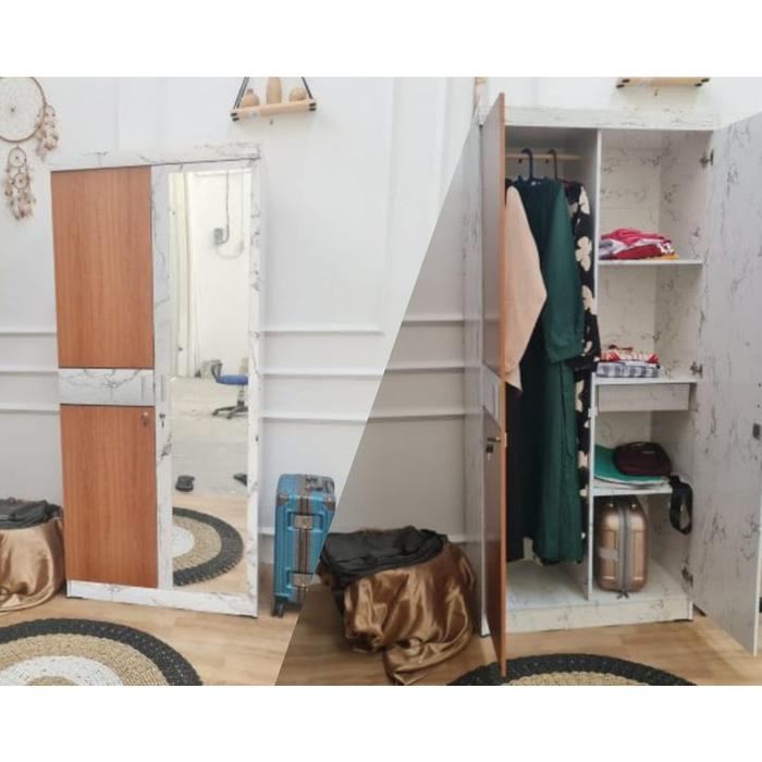 Gambar LEMARI PAKAIAN 3 PINTU LEMARI LUNAR WARDROBE LEMARI 3 PINTU LPT 328 - 2 pintu 818 dari ALFATWIN undefined Tokopedia
