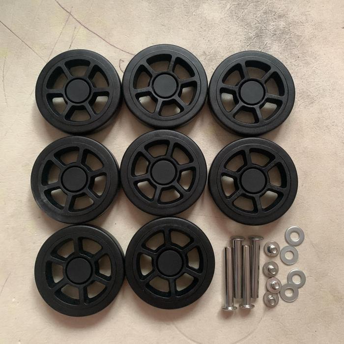 Gambar Roda Koper Double 60mm Full black dari Refflind undefined Tokopedia