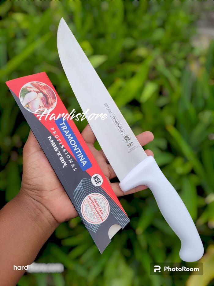 Gambar Pisau Sembelih Lurus 21 cm Tramontina Straight Butcher Knife Original - Putih dari Hardistore Superpisau undefined Tokopedia