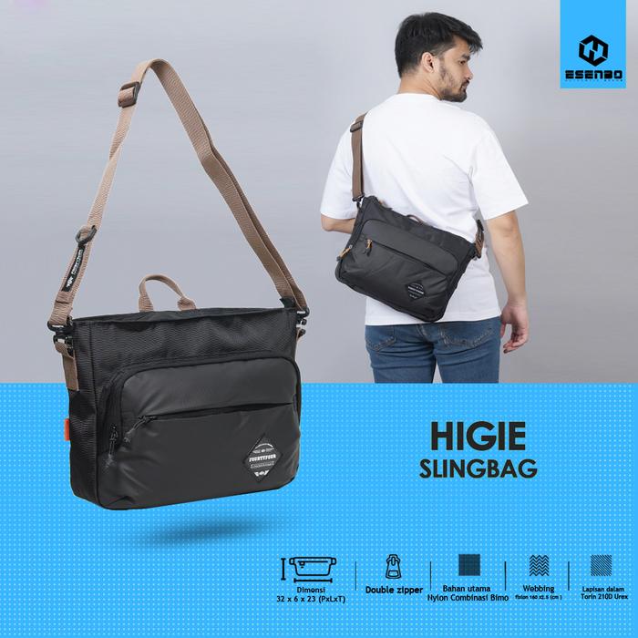 Gambar Tas Selempang Pria ESENBO HIGIE - Slingbag Pria Casual Premium Esenbo - Hitam dari ESENBO.id undefined Tokopedia