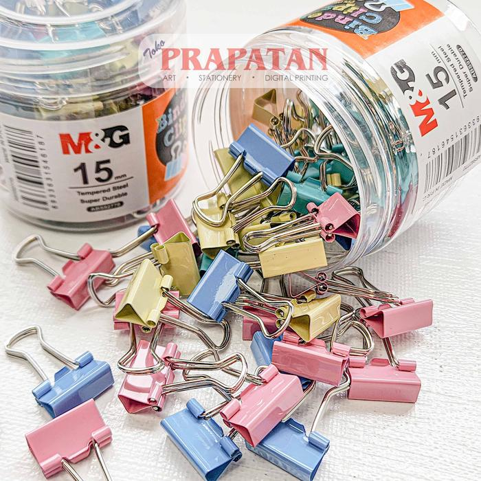 Gambar M&G Pastel Binder Clip ABS927 | Penjepit Kertas - 15MM dari Toko Prapatan_NEW Kota Administrasi Jakarta Timur Tokopedia