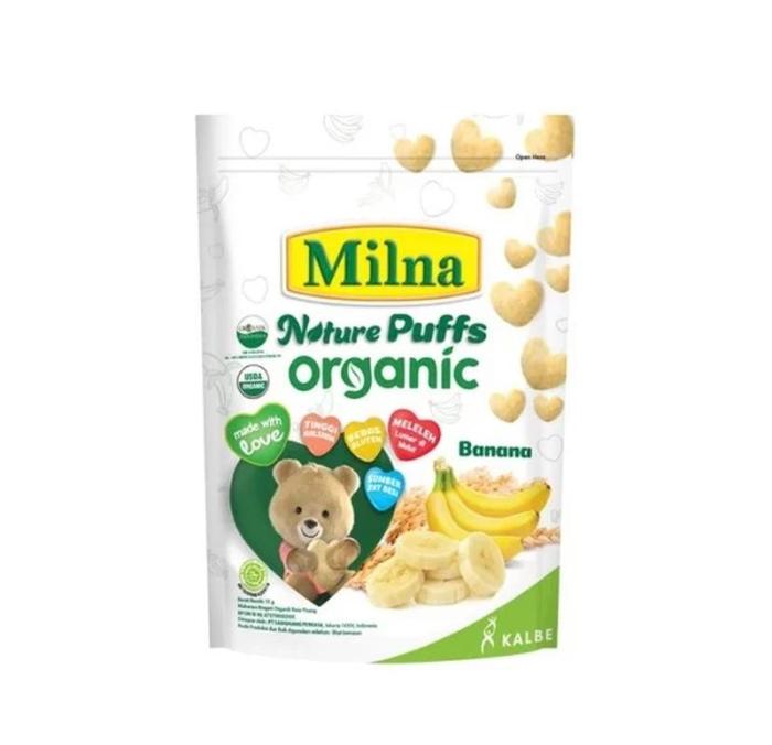 Gambar Milna Nature Puffs Organic / Cemilan Bayi / Cemilan Sehat Organik - puff Banana dari Baby Punay undefined Tokopedia