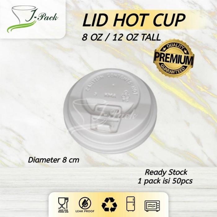 Gambar Paper Hot Cup 8 oz / Gelas kertas + Lid + Sleeve - Tutupnya Putih dari J-Pack Food Packaging undefined Tokopedia