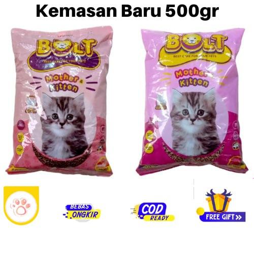 Gambar Makanan Kucing Bolt Cat Food Kitten Anak Junior 1kg - 500 gram dari dee petshop undefined Tokopedia