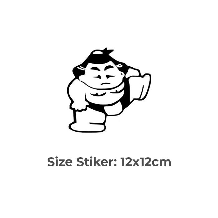 Jual Stiker Unik Lucu Body Kaca Mobil Cutting Sticker Sumo Lucu - Sumo ...