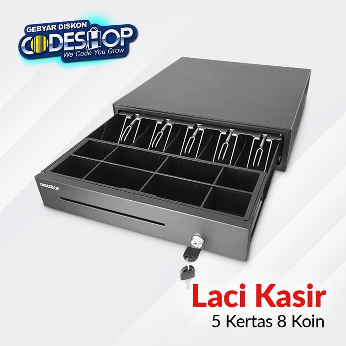 Gambar Cash Drawer SecureBox MK410 Metal 5 Slot Kertas 8 Slot Koin RJ-11 - Codeshop CK415B dari Codeshop Official Store undefined Tokopedia
