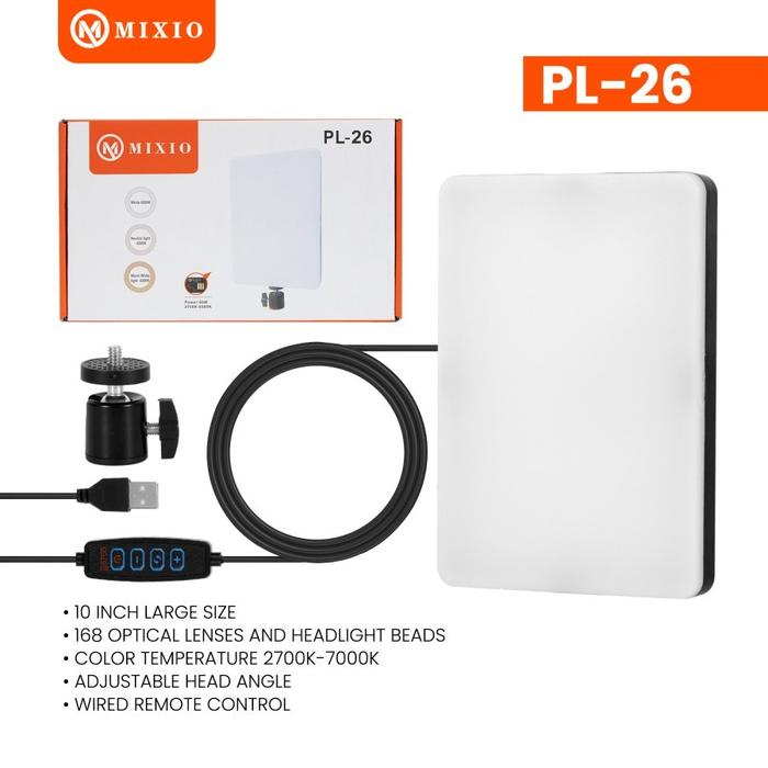 Gambar MIXIO PL26 Lampu Foto LED Video Light LIVE STREAMING Ringlight 10inc - LAMPU PL26 Aja dari mix acc888 undefined Tokopedia
