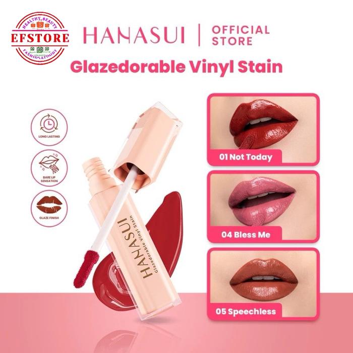 Gambar HANASUI Glazedorable Stain Vinylstain - Lipcream Glossy Finish - 02.YES HONEY dari EF STORE BEAUTY undefined Tokopedia