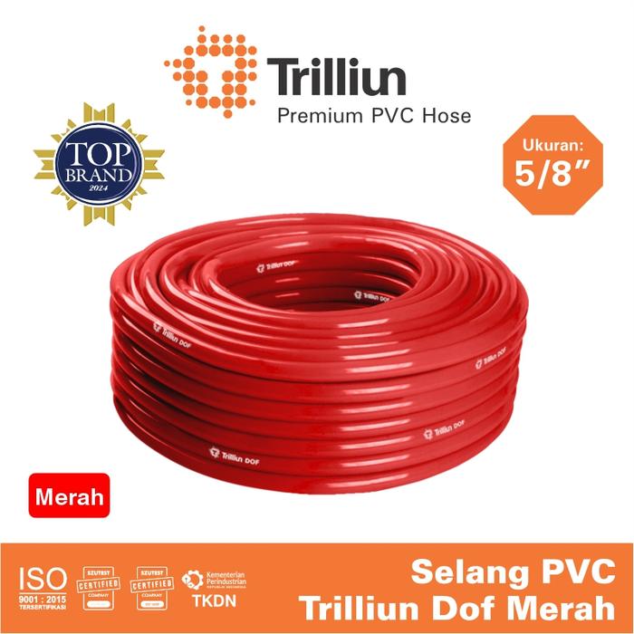 Gambar Selang Air PVC Trilliun Dof 5/8" Inch - 15 Meter - Merah dari Trilliun Kab. Pasuruan Tokopedia