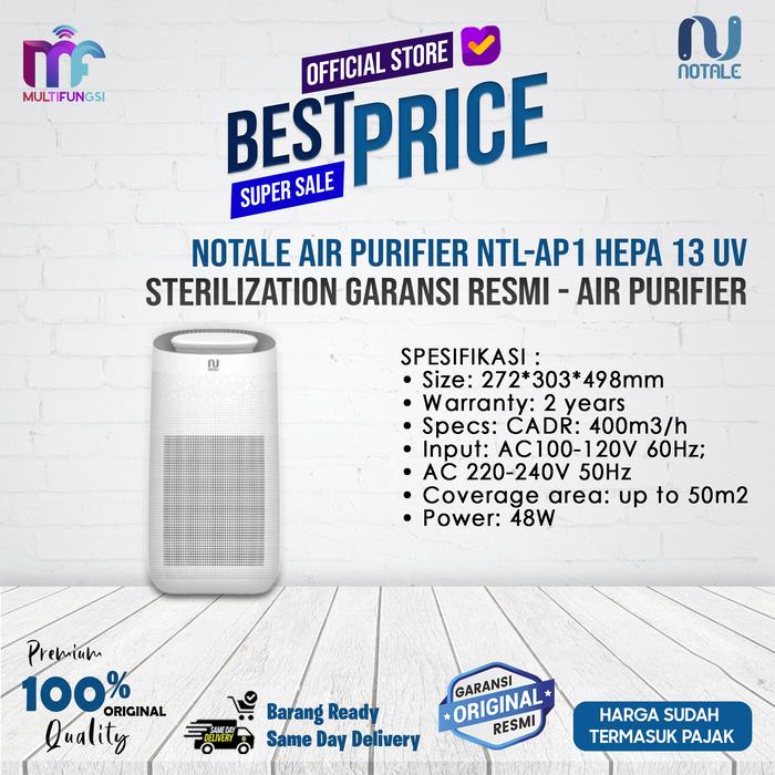 Gambar Notale Air Purifier NTL-AP1 Hepa 13 UV Sterilization Garansi Resmi - Air Purifier dari Multifungsi ID undefined Tokopedia