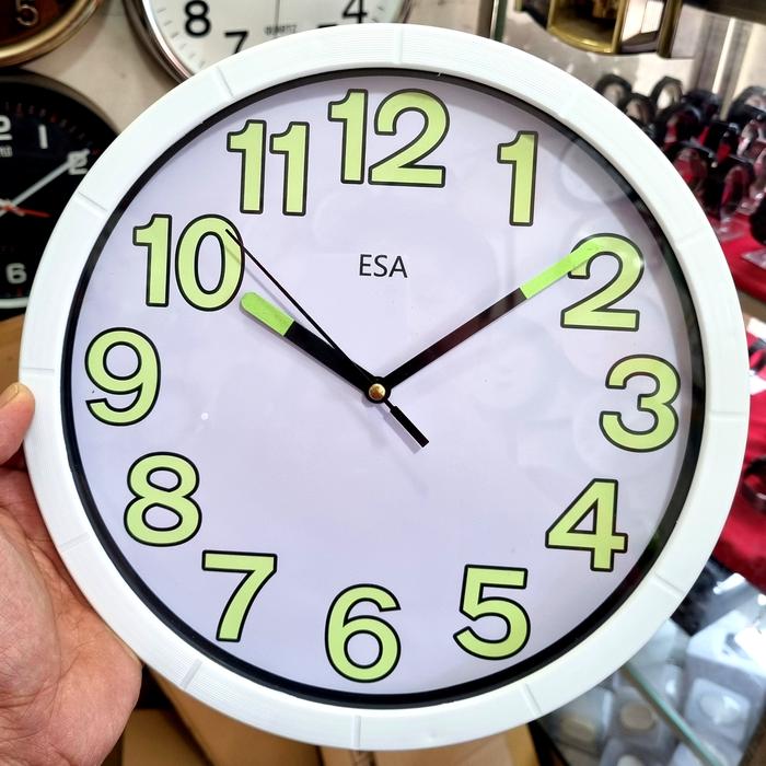 Gambar jam dinding glow in the dark bisa nyala ijo mesin sweep halus 30cm - 25cm, mesin Quart dari ada jam surabaya undefined Tokopedia