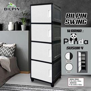 Gambar BILPIN - Lemari Pakaian Plastik 1 Pintu Susun 2 3 4 5 - Swing Panda - TANPA KUNCI, SUSUN 2 dari akakoofficiallshop undefined Tokopedia