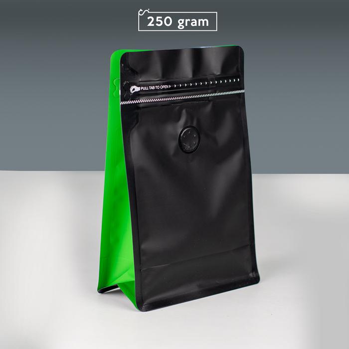 Gambar Flat Bottom Pouch - Kantung Biji Kopi 250g - Pacakging Kopi 250 gram - Hijau dari Conalli undefined Tokopedia