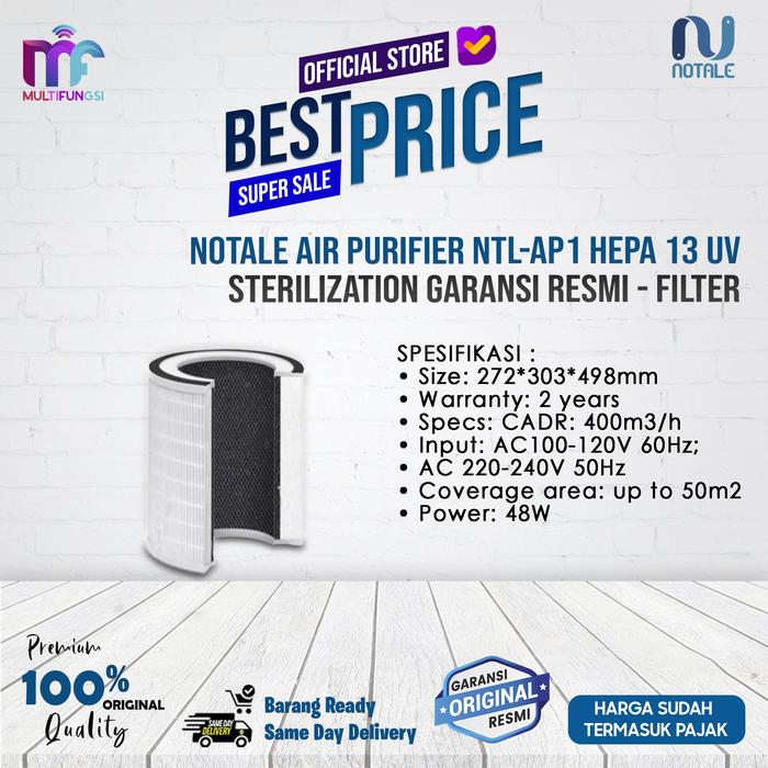 Gambar Notale Air Purifier NTL-AP1 Hepa 13 UV Sterilization Garansi Resmi - Filter dari Multifungsi Online undefined Tokopedia