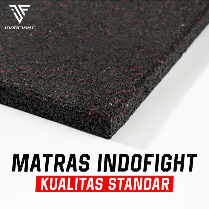 Gambar Matras Gym Karet 50cm x50 cm x 2cm Indofight Karpet Fitness Rubber - INDOFIGHT MERAH dari Indofight undefined Tokopedia