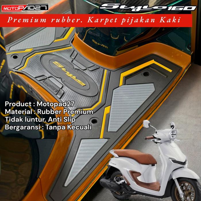 Gambar motopad27 premium rubber karpet honda stylo 160 - gold dari motopad27 undefined Tokopedia