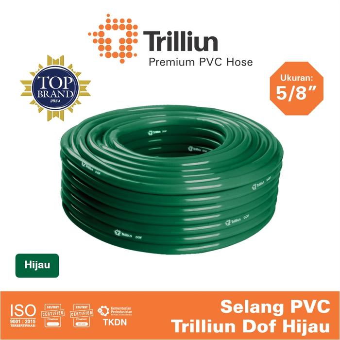 Gambar Selang Air PVC Trilliun Dof 5/8" Inch - 5 Meter - Hijau dari Trilliun undefined Tokopedia