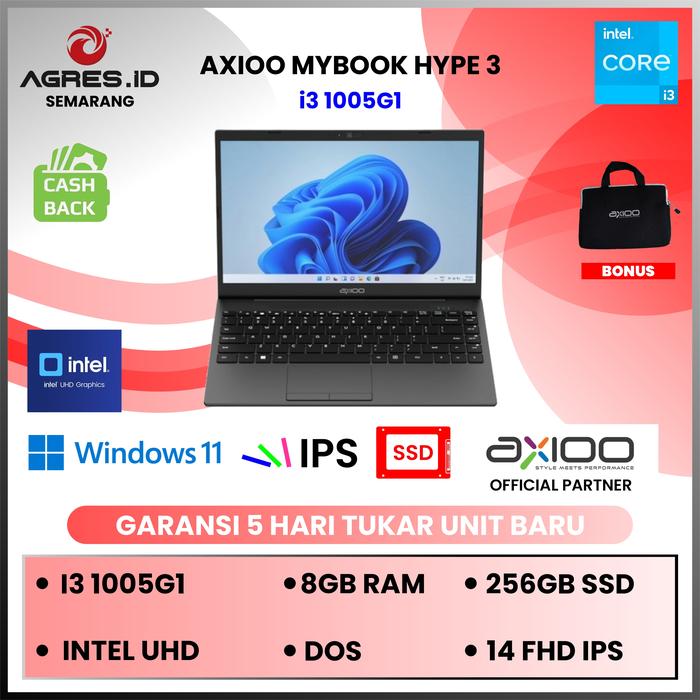 Gambar AXIOO MYBOOK HYPE 3 I3 1005G1 8GB 256GB DOS 14INCH FHD IPS HDMI - DOS dari Agres ID Semarang. undefined Tokopedia