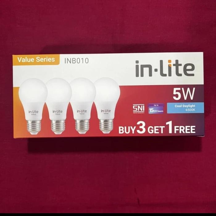 Gambar Lampu led paket inlite beli 3 gratis 1 isi 4 pcs 5w 7w 9w 12w 15w 18w - 5W dari Bima sakti mandiri undefined Tokopedia