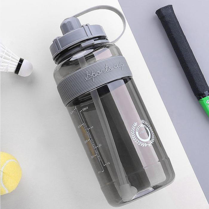 Gambar Botol Minum Plastik TAFF Sport Water Bottle with Straw 2000 ml - Gray dari Alcategory Store undefined Tokopedia