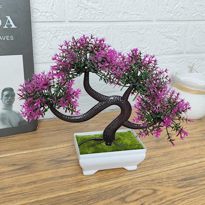Gambar Tanaman Hias Pot Bunga Bonsai Plastik Artificial Pajangan Dekorasi - Rose dari UNICO.indonesia undefined Tokopedia