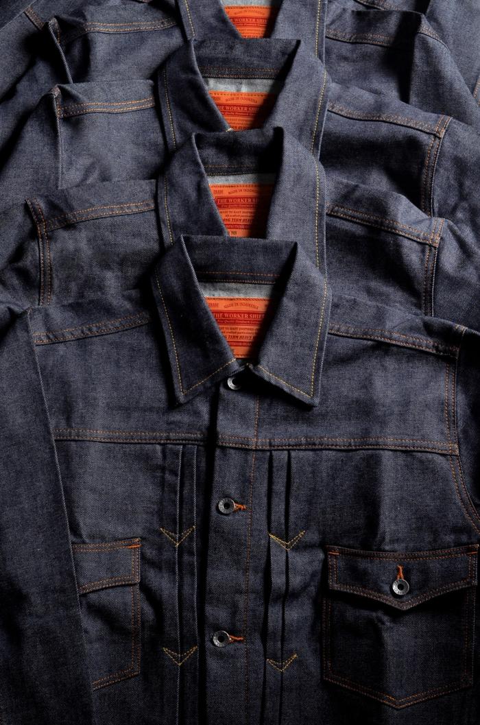 Gambar WJ 201 NS - 13oz Deep Indigo Denim 2nd Type Jacket - M (40) dari The Worker Shield & Co. undefined Tokopedia