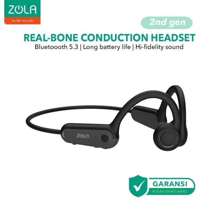 Gambar ZOLA BONE CONDUCTION HEADSET WIRELESS EARPHONE BLUETOOTH 5.3 HEADPHONE dari Besttech Solution undefined Tokopedia