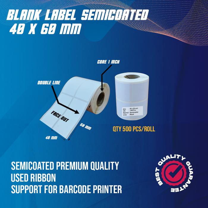 Sticker 2 Line Label Jual Sticker Label Printer Double Line Semicoated 500 - 1000 Pcs / Roll ...