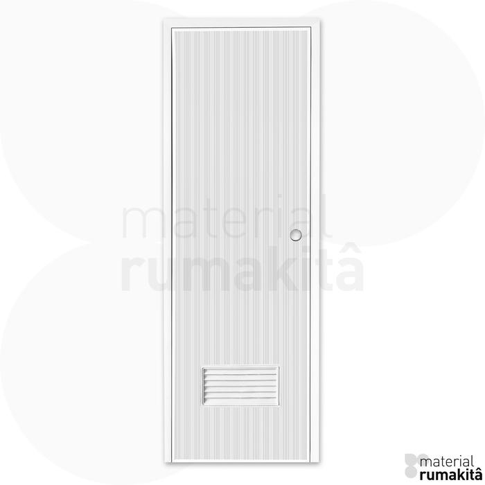 Gambar PINTU KAMAR MANDI PVC / PINTU PVC GARIS - Putih dari material rumakita undefined Tokopedia