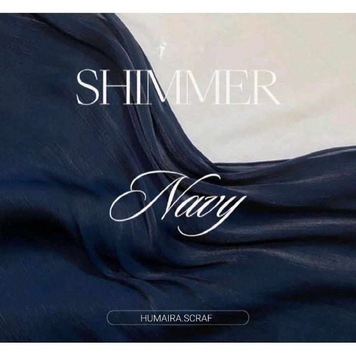 Gambar Pashmina Shimmer Silk Hijab Shimmer Pashmina - navy dari AVIO SHOP undefined Tokopedia