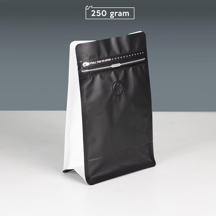 Gambar Flat Bottom Pouch - Kantung Biji Kopi 250g - Pacakging Kopi 250 gram - Putih dari Conalli Kota Administrasi Jakarta Barat Tokopedia