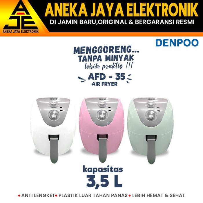 Gambar AIR FRYER MENGGORENG TANPA MINYAK DENPOO AFD 35 - 5 LITER - Hitam dari ANEKA JAYA ELECTRONIC undefined Tokopedia