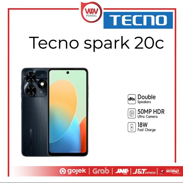 Gambar Hp Tecno Spark 20C Ram 4GB Internal 128GB Garansi Resmi - Gravity Black dari wwponsel undefined Tokopedia