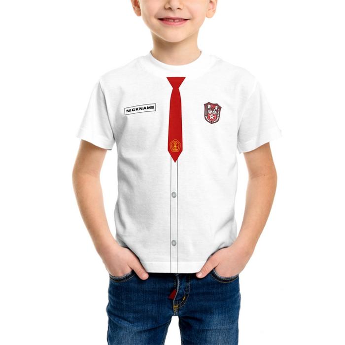 Gambar kaos pria seragam SD / baju seragam sekolah Fullprint bisa tambah nama - ANAK, S dari kang salman shop undefined Tokopedia