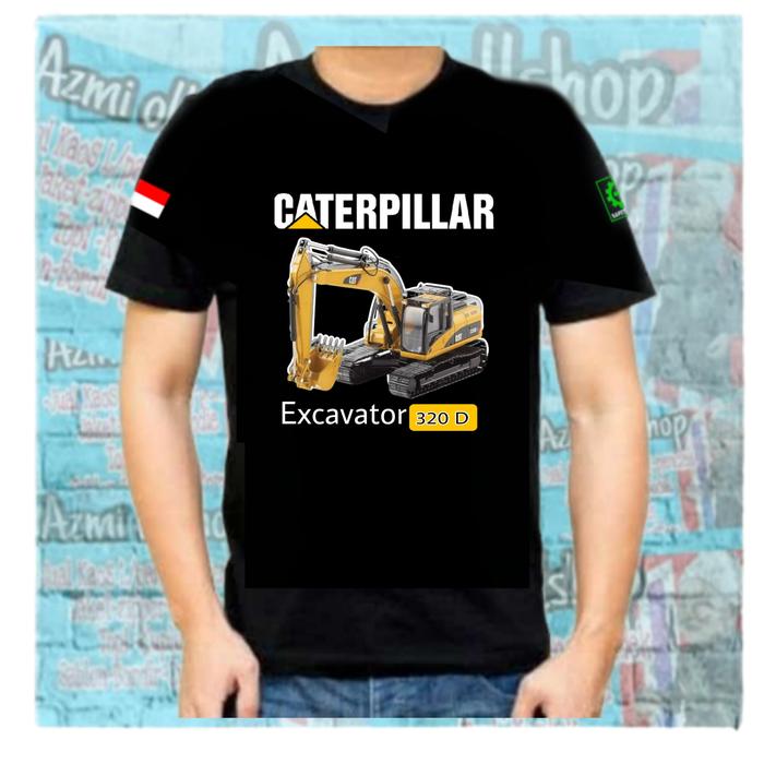 Gambar Kaos sablon DTF cat excavator 320d/kaos alat berat caterpillar - Hitam, S dari Mabez 6 OLLSHOP undefined Tokopedia