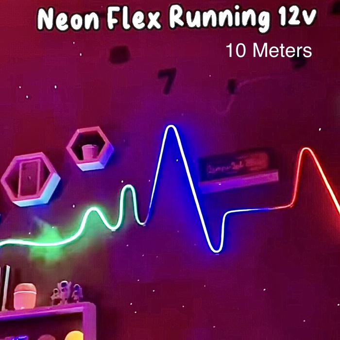 Gambar RUNNING NEON FLEX RGB LAMP MUSIC WATERPROOF - 10 METERS, RGB MUSIC SYNC dari Honeyhoney97 undefined Tokopedia