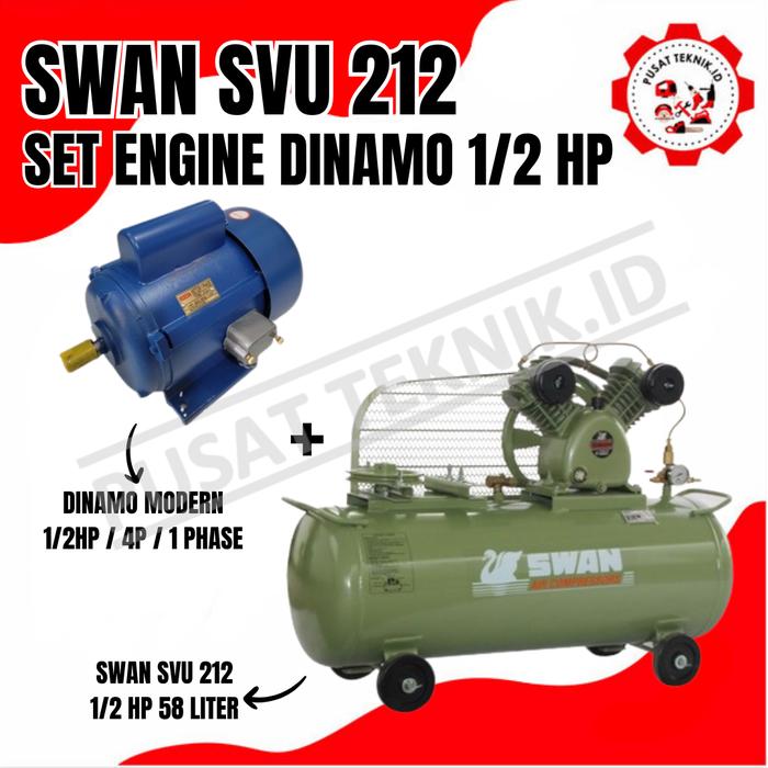 Gambar KOMPRESSOR SWAN 1/2 HP - Compressor Swan 1/2 HP - +Dinamo dari Pusatteknik undefined Tokopedia