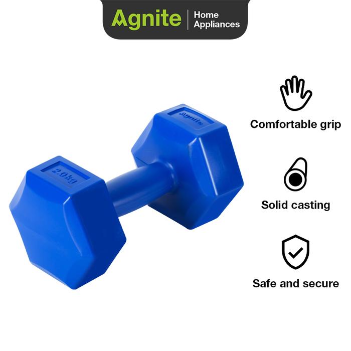 Gambar Agnite Barbel / Dumbel Gym Rumahan 1 2 KG ER085 - 2 KG, 2 buah dari Deli Stationery Indonesia undefined Tokopedia