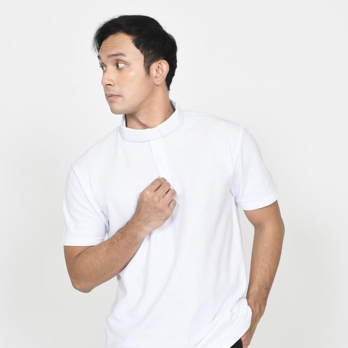 Gambar Pendeta - Polo Shirt - Collar - Pria - Polos - LCST - Jos Miracle Bandung - Putih, S dari JOS MIRACLE undefined Tokopedia