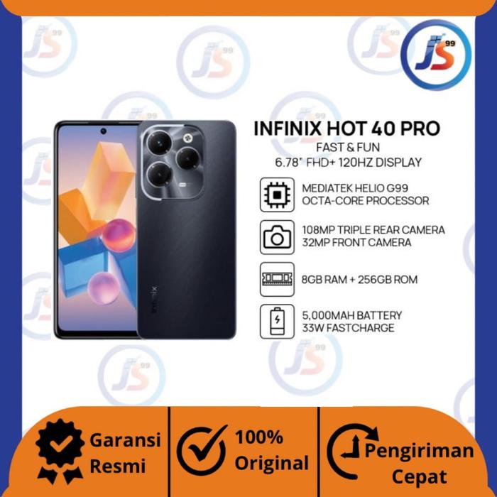 Gambar Infinix HOT 40 Pro Smartphone | 8GB RAM + 256GB ROM | MediaTek Helio - 8/256 dari Jawara Store99 undefined Tokopedia
