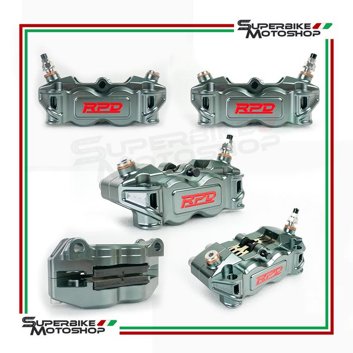 Jual RPD Kaliper 4P Radial 100mm Left / Right - Titanium-Red - Jakarta ...