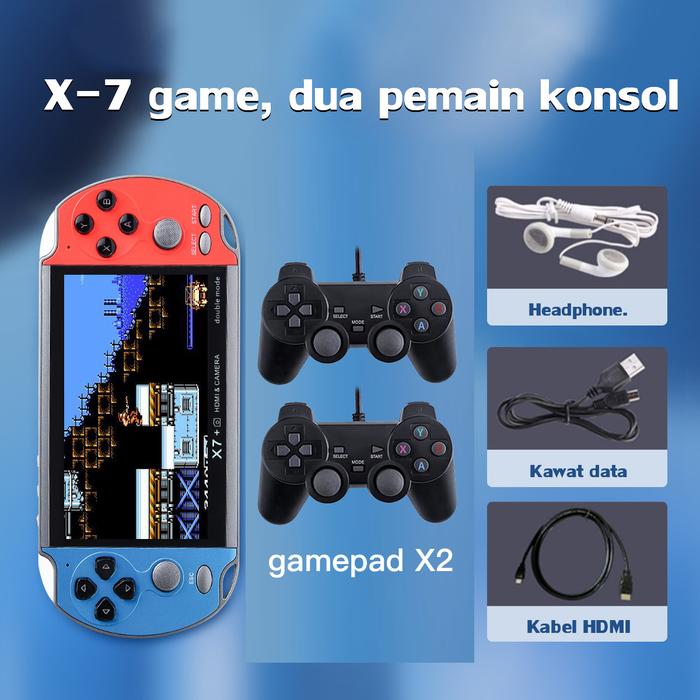 Gambar Handheld Game Console Player X7 PRO/X12 4.3 Inch Gameboy 10000 Games - X7PRO+gamepadX2 dari xdmall undefined Tokopedia