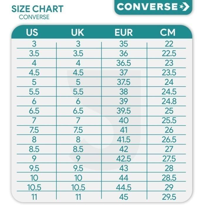 Converse Size Converse Guide Taille Femme Converse All Star Taille - Main Image