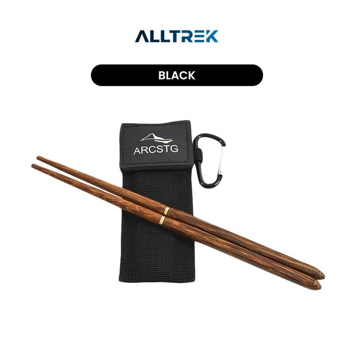 Gambar ALLTREK Alat Makan Sumpit Folding Chopstick Solid Wood Portable - Black dari ALLTREK OUTDOOR GEAR undefined Tokopedia