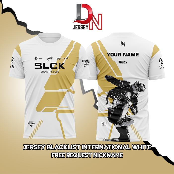 Gambar JERSEY Baju Kaos BLACKLIST INTERNATIONAL 2024 TERBARU MPL PH SEASON 13 - Putih, L DEWASA dari DnJersey undefined Tokopedia