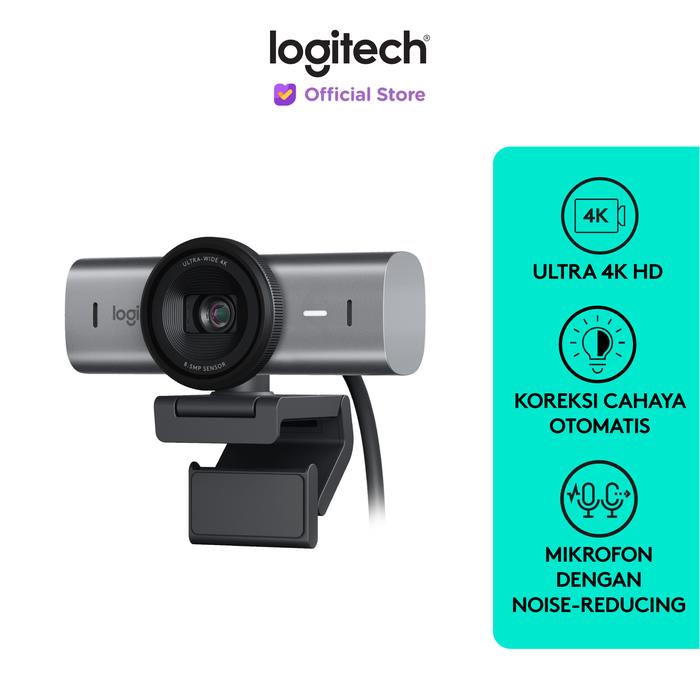 Gambar Logitech MX Brio Webcam Streaming UHD 4K,1080p 60FPS, Noise-Cancelling - Graphite dari Logitech Official Store undefined Tokopedia