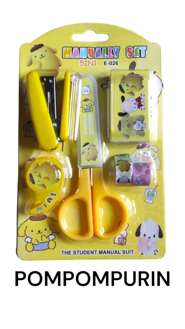 Gambar Set 5in1 alat tulis sekolah kantor sanrio gunting staples solatip - POMPOM dari VINCESS SHOPP undefined Tokopedia