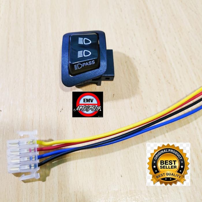 Gambar saklar motor PASS BEAM PLUS SOKET untuk vario beat scoopy - saklar + soket dari EMV shop undefined Tokopedia