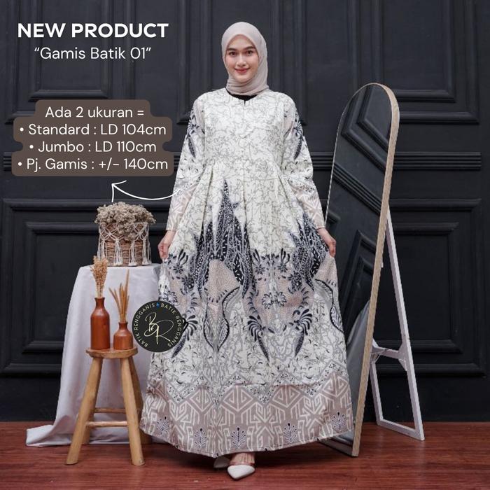 Gambar Grosir Gamis Batik Seragam, Gamis Batik Motif Terbaru, Gamis Pengajian - 01 dari Batik Rengganis Yogyakarta undefined Tokopedia